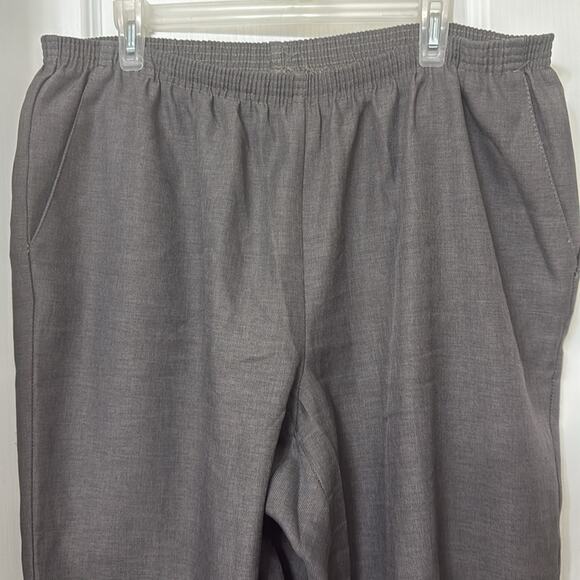 Alfred Dunner woman gray dress work trouser pants size 20 W - Picture 3 of 4